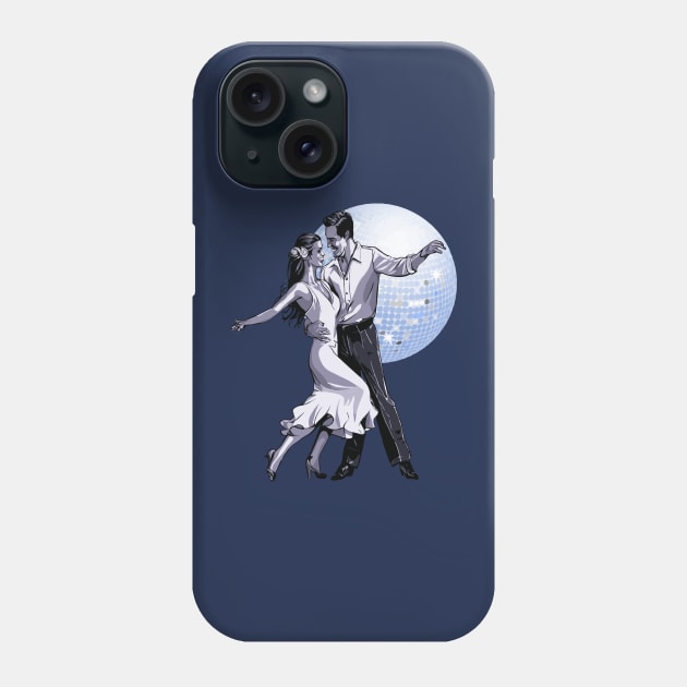 Salsa Couple Dancing With Ballroom Mirrorball Phone Case by taiche