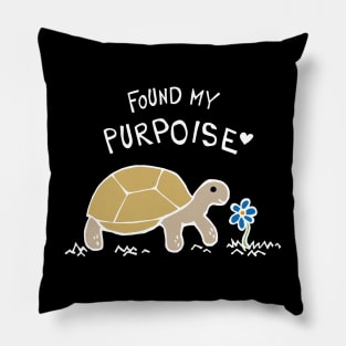 Found My Purpoise Tortoise (White) Pillow