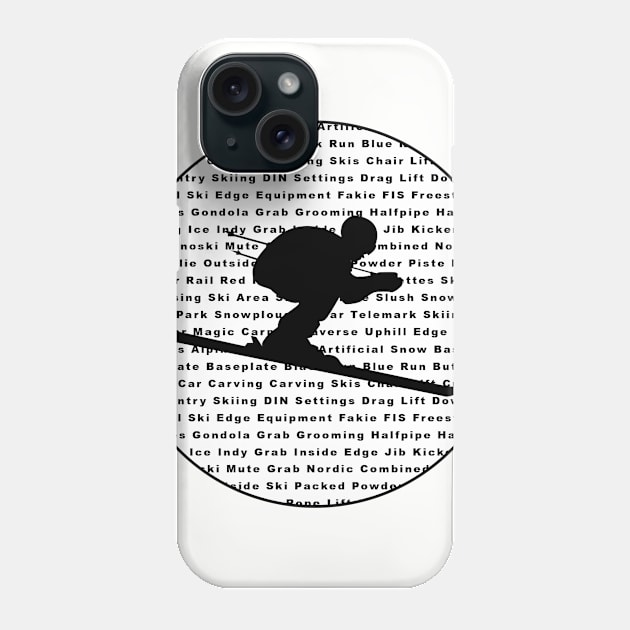 Ski Circle Symbol Phone Case by laurie3