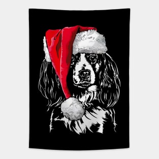 Funny Nederlandse Kooikerhondje Santa Christmas dog mom gift Tapestry