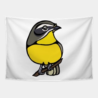 Yellow Chat Graphic Tapestry