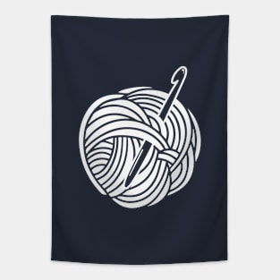 Just Yarn and Hook (white) Tapestry