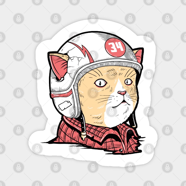 Cat racer Magnet by sharukhdesign