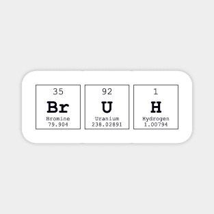 Bruh Periodic Table Science Print Magnet