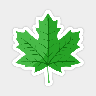 Green Maple Leaf Magnet