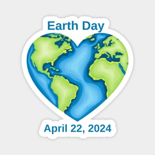Earth Day Heart 2024 Magnet