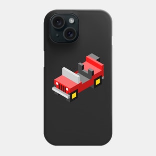 Isometric red off-road car Phone Case