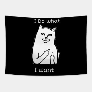 i do what I want sacrcastic cat memes Tapestry