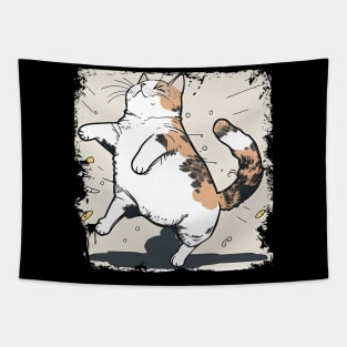 Cute Sleepy Cat - Funny Cats Tapestry