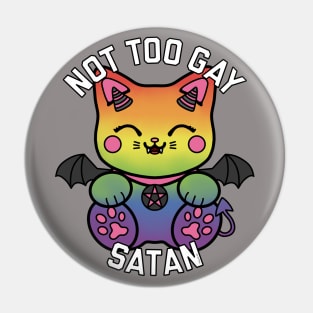 Not Too Gay Satan Pin