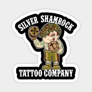 Silver Shamrock Tattoo Company Irish Kewpie Boxer Shop Shirt Magnet