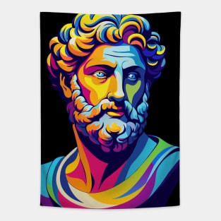 Head of Michelangelo's Homer in pop art style Tapestry