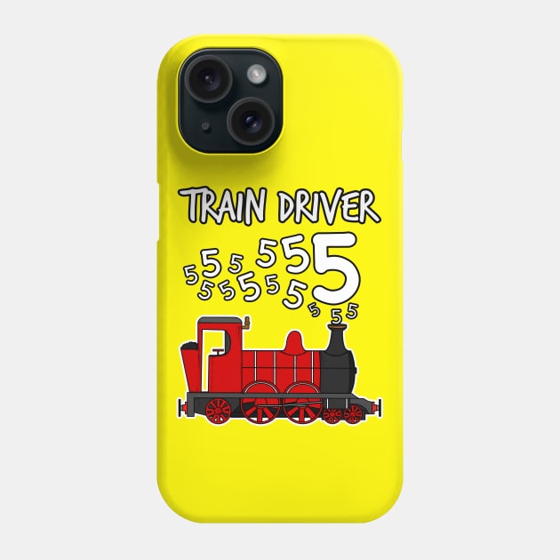 Train Driver 5 Year Old Kids Steam Engine Phone Case by doodlerob