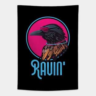 Raving Raven Wingspan Bird Watching Tapestry