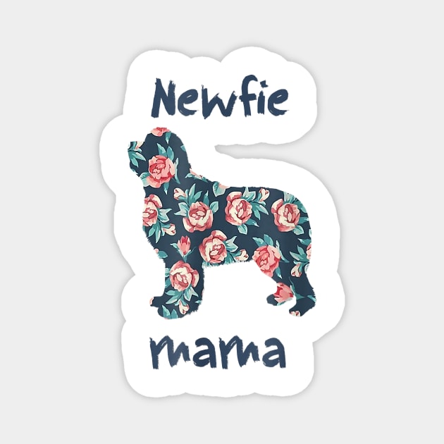 Newfie Mama Newfoundland Dog Lover Mom Mothers Day Magnet by Rojio