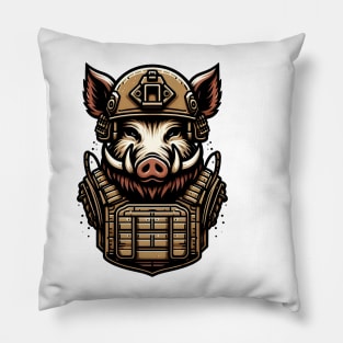 Tactical Wild Boar Adventure Tee: Unleash the Beast Within Pillow