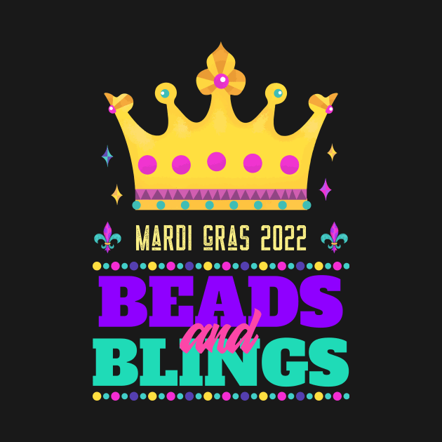 Carnival Party Mardi Gras 2022 Beads And Blings by jodotodesign