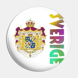 Sweden (Sverige in Swedish) Coat of Arms Design Pin