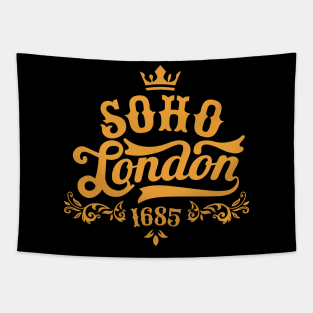 London Soho, London Soho Schriftzug, London Soho Style Tapestry