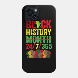 Black History 247365 Men Women Kids Black History Month Phone Case