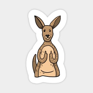 Grumpy Kangaroo Holding Middle finger funny gift Magnet