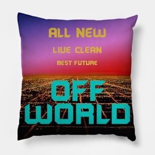 The Off-world colonies Ad. Blade Runner, blimp, 1982 — Vintage space poster Pillow