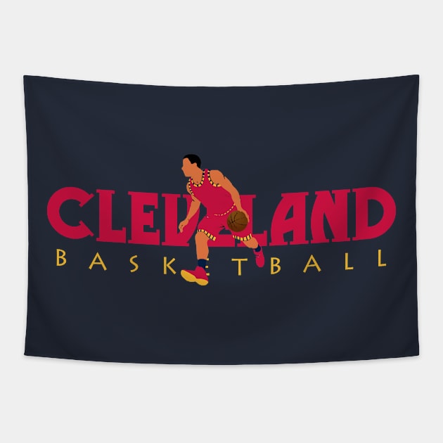 Cleveland Basketball Tapestry by CovpaTees