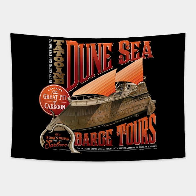 Dune Sea Sail Barge Tours Tapestry by MikesTeez