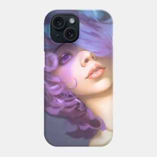 A girl with purple hair Phone Case