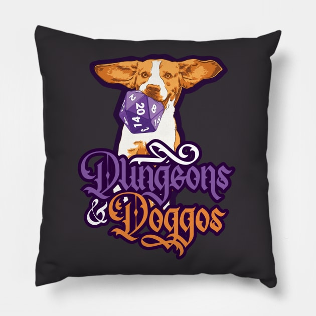 Dungeons and Doggos Pillow by polliadesign