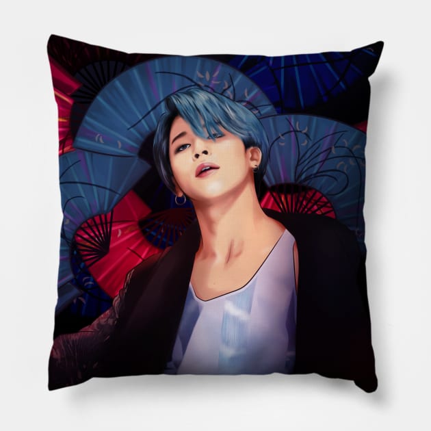 awesome park jimin Pillow by moritajung