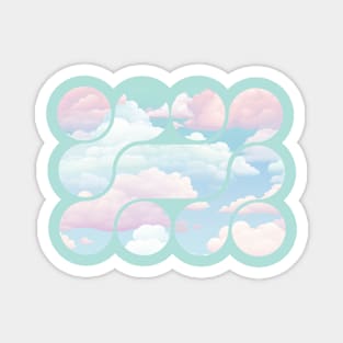 Pastel colors cloudscape Magnet