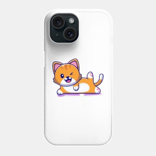 Happy wired cat Phone Case