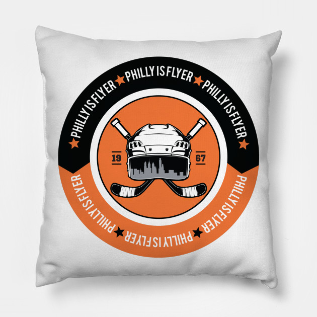 original logo large flyers hockey throw pillow teepublic flyers logo large