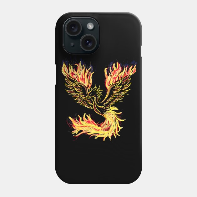 PHOENIX ON FIRE Phone Case by GBDesigner