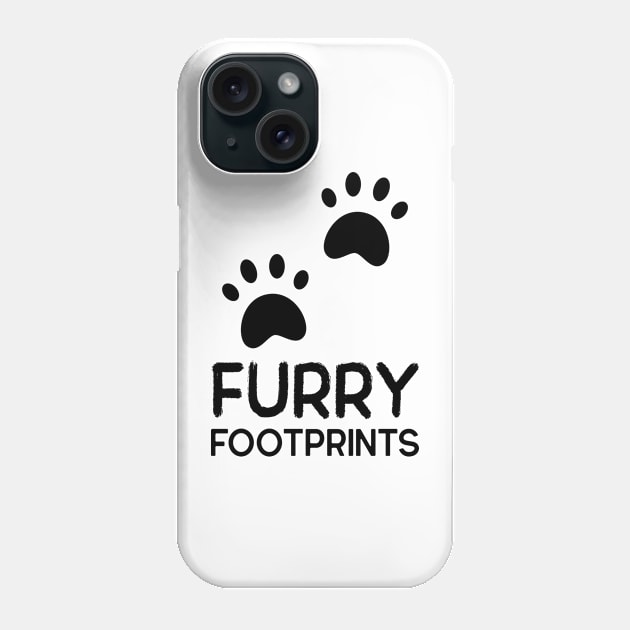 Furry Footprints Dog Hiking Phone Case by flodad