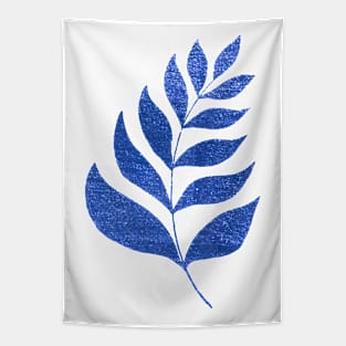 Simple branch - metallic blue Tapestry