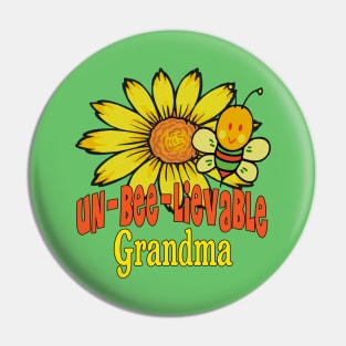 Unbelievable Grandma Sunflowers and Bees Pin