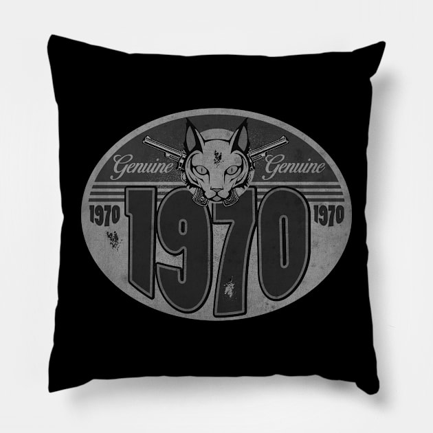 Vintage Classic 1970 Pillow by CTShirts