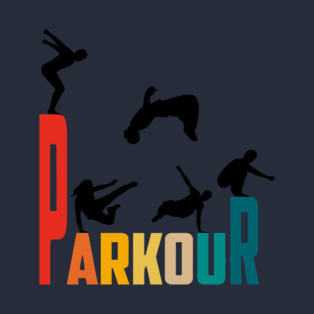 Parkour retro style by T-Shirt Sculptor