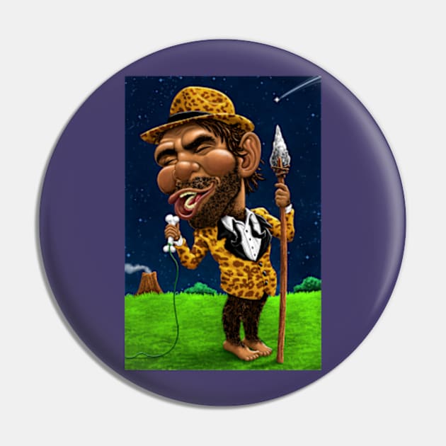 Croonin' Caveman Pin by Motzart