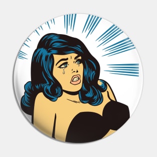 Girl Crying Pin