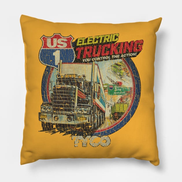 US-1 Electric Trucking 1981 Pillow by JCD666