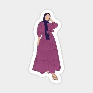 Hijabi in a cute dress Magnet