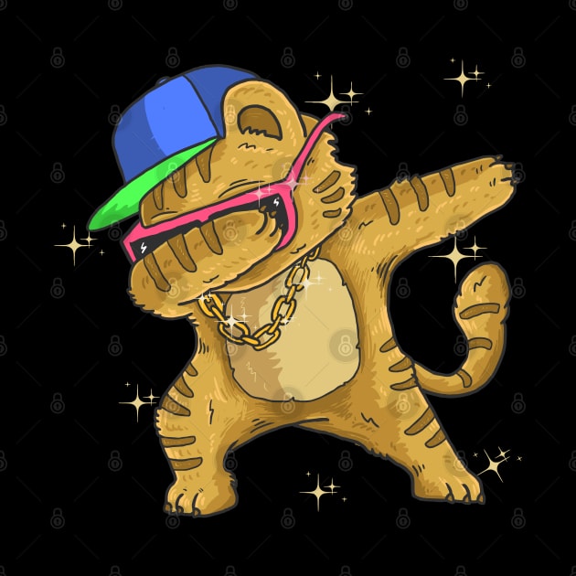 cool cat dabbing by sharukhdesign