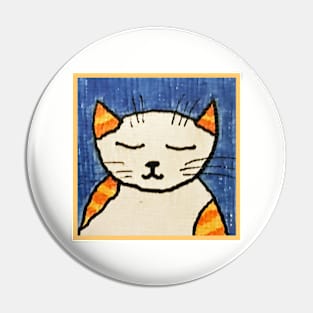 Whimsical Cat Portrait #8 Pin