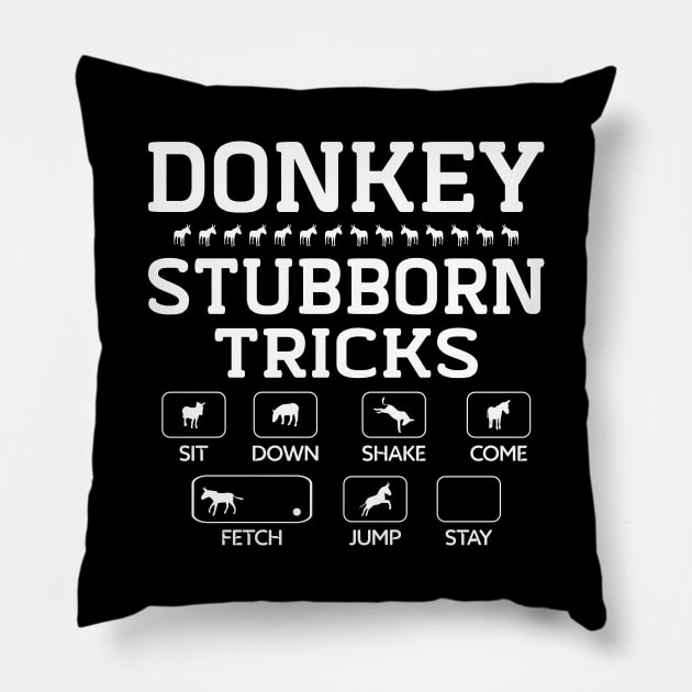 Donkey Stubborn Tricks Pillow by Imutobi
