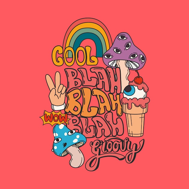 Blah Blah Blah Trippy Mushroom by SSO Symbol