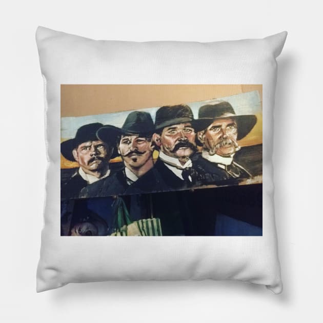 Wyatt Earp And Gang Pillow by cindybrady1986