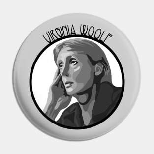 Virginia Woolf Portrait Pin